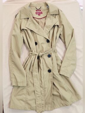Merona Women's Lightweight Trench Coat in Khaki Size Medium
